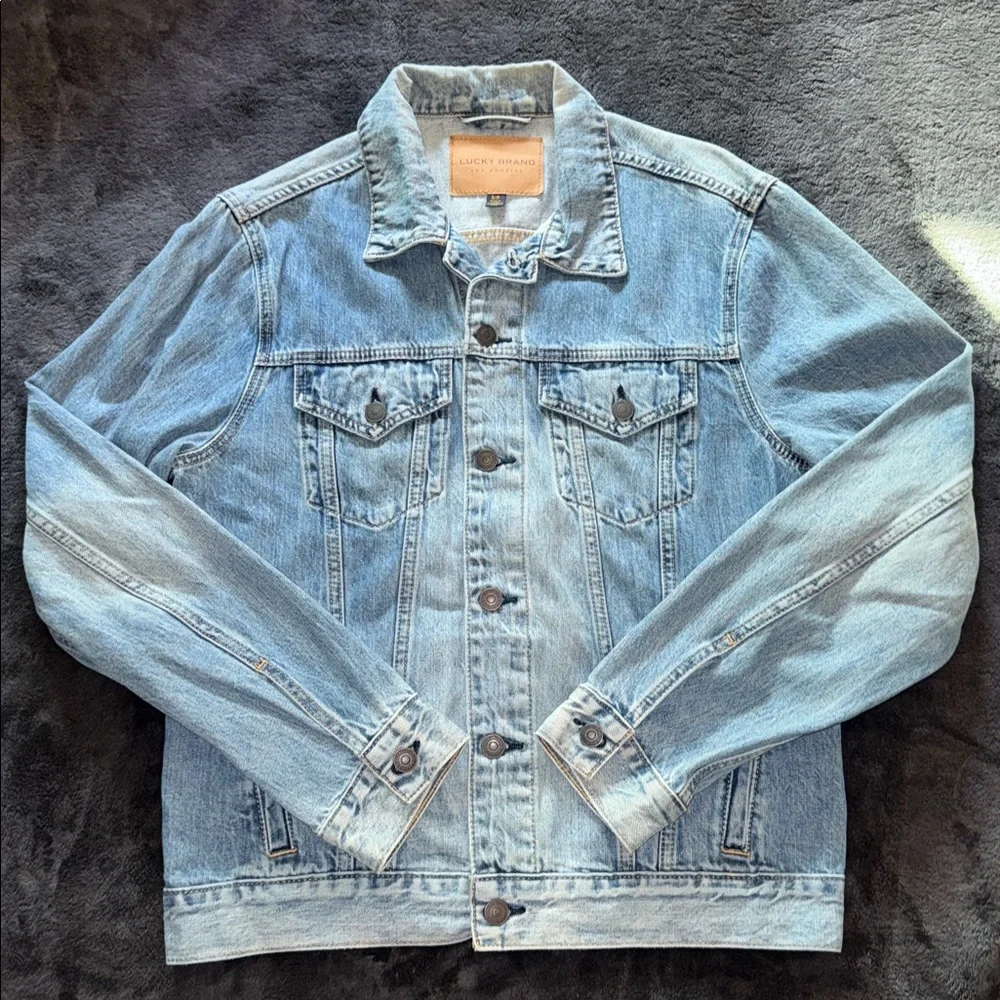 Lucky Brand Embroidered Trucker Jacket - S - Picture 1 of 5